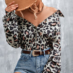 Printed Button Down Long Sleeve Shirt