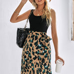 Printed Scoop Neck Sleeveless Dress