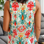 Printed Turtleneck Tank