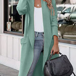 Open Front Dropped Shoulder Outerwear