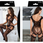 Fishnet Two Piece Garter Bodystocking