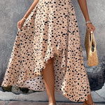 Printed High Waist Ruffled Skirt