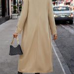 Collared Neck Button Front Trench Coat