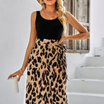 Printed Scoop Neck Sleeveless Dress