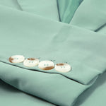 One-Button Flap Pocket Blazer