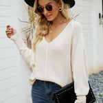 V-Neck Dolman Sleeve Sweater