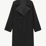 Double-Breasted Belted Lapel Collar Sherpa Coat