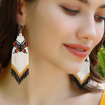 Butterfly Beaded Dangle Earrings