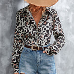 Printed Button Down Long Sleeve Shirt