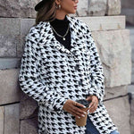 Houndstooth Button Down Jacket