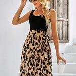 Printed Scoop Neck Sleeveless Dress