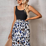 Printed Scoop Neck Sleeveless Dress