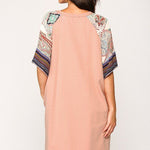 Solid Side Pocket Shift Dress