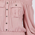 Front Pocket Off Shoulder Top