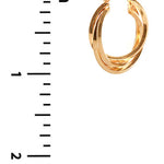 Metal Twist Ring Hoop Earring