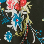 Floral Ruffle Skirt With Trim High Low.