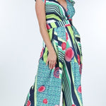 Ruffle Sleeve Surplice Jumpsuit
