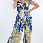 Ruffle Sleeve Surplice Jumpsuit