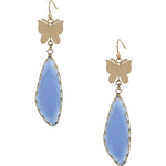 Fashion Butterfly Clear Stone Dangle Earring