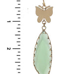 Fashion Butterfly Clear Stone Dangle Earring