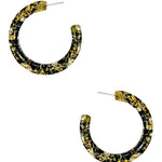 Clear Flower Hoop Earring