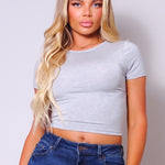 Short Sleeve Round Neck Crossover Multi Way Tie Top