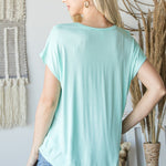 Short Sleeve V Neck Top