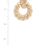 Croissant Texture Metal Post Earring