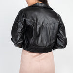 Crop Studded Moto Jacket