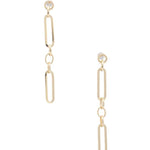 Oval Link Metal Dangle Earring