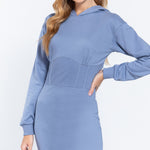 Hoodie French Terry Mini Dress