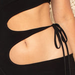 One Shoulder Waist Tie Mini Dress
