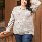 Plus Tie-dye Long Sleeve Hoodie
