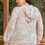 Plus Tie-dye Long Sleeve Hoodie