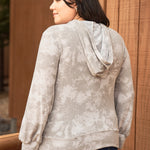 Plus Tie-dye Long Sleeve Hoodie