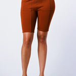 Zip Up Biker Shorts