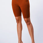 Zip Up Biker Shorts