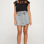 Lace Yoke Mock Neck Top