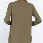 Raglan Slv Open Sweater Cardigan