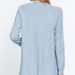 Raglan Slv Open Sweater Cardigan