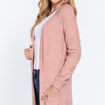 Raglan Slv Open Sweater Cardigan