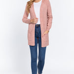 Raglan Slv Open Sweater Cardigan