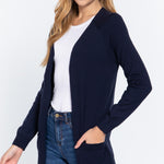 Raglan Slv Open Sweater Cardigan