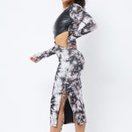 Tie Dye Long Sleeve Midi Dress