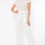 Flower Lace Top Detailed Fashion Jumpsuit