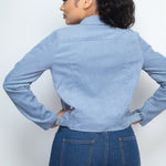 Corduroy Zipper Moto Jacket
