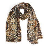 Fashion Feather Print Skinny Scarf