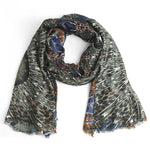 Fashion Feather Print Skinny Scarf