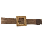 Fashion Square Straw Buckle Belt