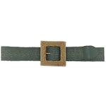 Fashion Square Straw Buckle Belt